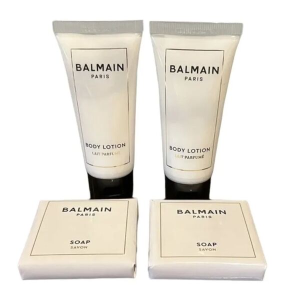 Balmain Paris Luxury Travel Toiletry Set (2 Lotions & 2 Soaps) - Picture 4 of 12
